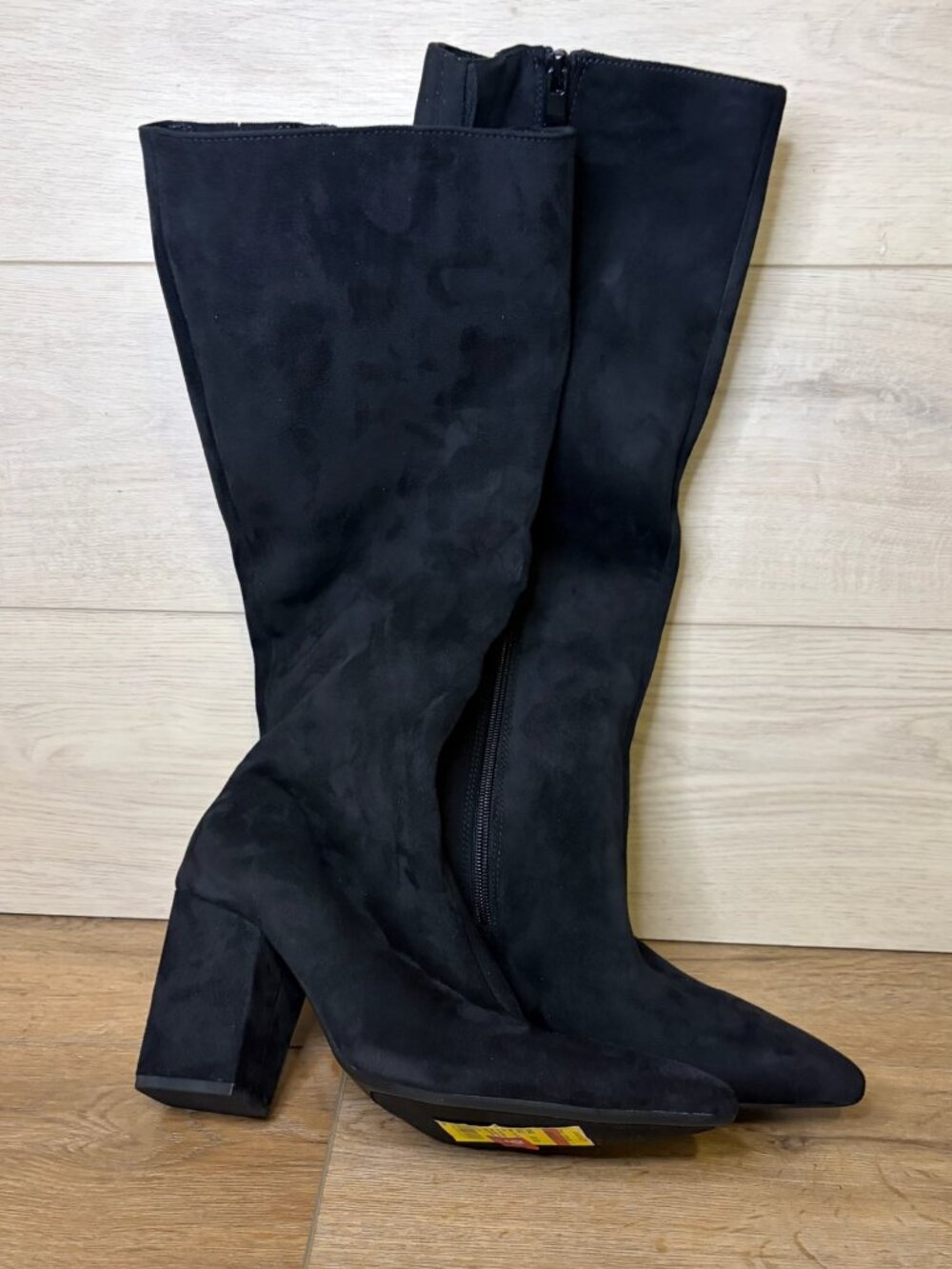 ON 34th Leirahf Black Faux Suede Knee-High Boots 9.5M